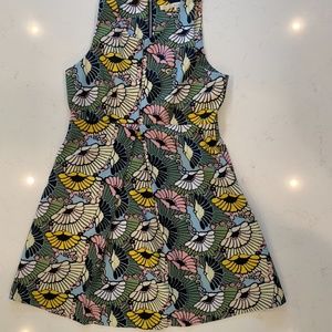 Rachel Roy Fan Pattern Sleeveless Dress